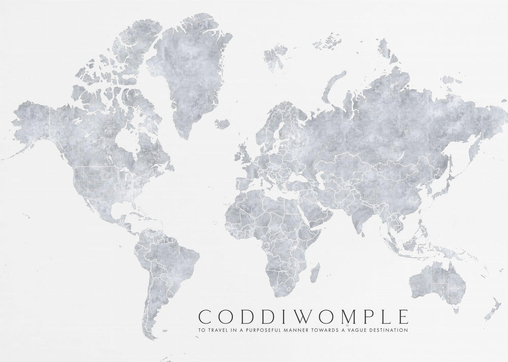 Plakat - Coddiwomple world map