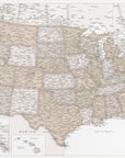 Plakat - Highly detailed map of the United States, Louie