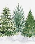 Plakat - Three watercolor Christmas trees