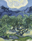 Plakat - Vincent Van Gogh's Olive Trees With the Alpilles In the Background (1889)