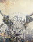 Plakat - Cow Highland Illustration Art 04