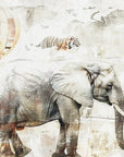 Plakat - Elephant Animal Vintage Art Illustration Wallart 07