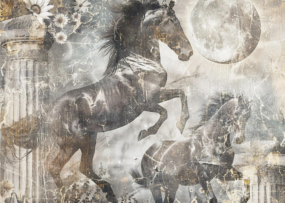 Plakat - Horse Animal Vintage Art Illustration Wallart 14