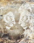 Poster - Lion Animal Vintage Art Illustration Wallart 01