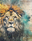 Plakat - Lion Animal Vintage Art Illustration Wallart 04