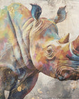 Poster - Rhino Animal Vintage Art Illustration Wallart 02