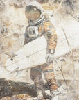 Plakat - Astronaut Vintage Art Illustration Wallart 20