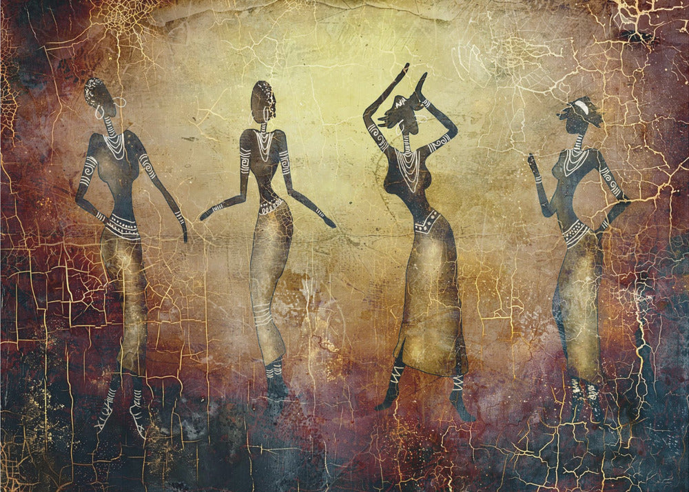 Plakat - African Sahara Art Vintage Style 4