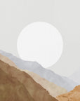 Plakat - Boho moon and mountains