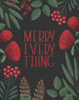 Plakat - Merry everything in black