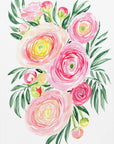 Plakat - Savanna pink ranunculus bouquet