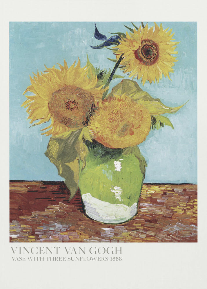 Plakat - Vase With Three Sunflowers