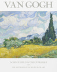 Plakat - Wheat Field With Cypresses