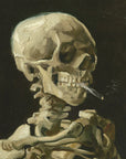 Plakat - Head of a skeleton with a burning cigarette