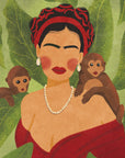 Plakat - Frida and Monkeys