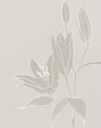 Plakat - Line art lillies in white