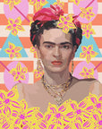 Plakat - Frida with flowers