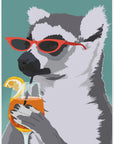 Plakat - Jugdy Lemur with Drink