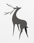 Plakat - Stylized retro deer (grey)