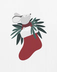 Plakat - Cute mouse in a Christmas stocking