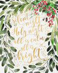 Plakat - Silent night watercolor bouquet