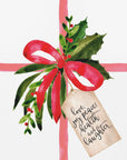 Plakat - Watercolor gift with holiday wishes