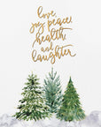 Plakat - Christmas trees with holiday wishes