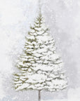 Plakat - Lone fir in the snow