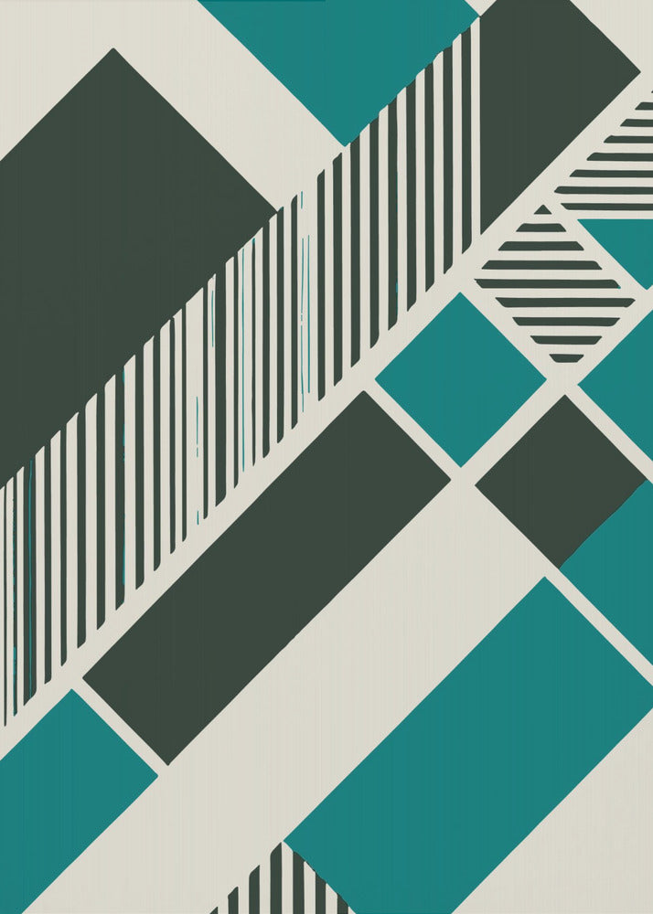 Plakat - Geometric Teal