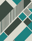 Plakat - Geometric Teal