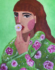 Plakat - Woman Smoking a Flower