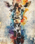 Poster - Giraffe Africa Wild Animal Vintage Illustration Art 01