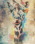 Poster - Giraffe Africa Wild Animal Vintage Illustration Art 02