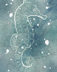 Plakat - Cyan Seahorse