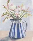 Poster - Fresh flowers in a striped vase I