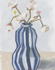 Plakat - Flowers in a striped vase II