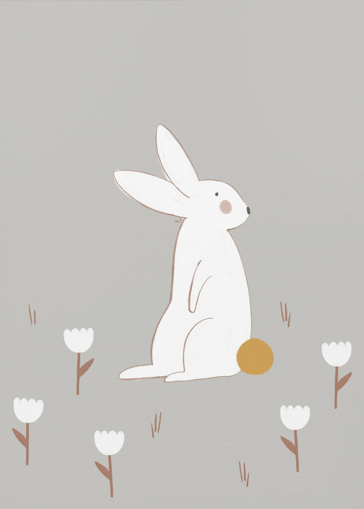 Plakat - White Little Bunny