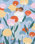 Poster - Mother and Child Amongst Flowers