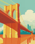 Plakat - New York Brooklyn Bridge