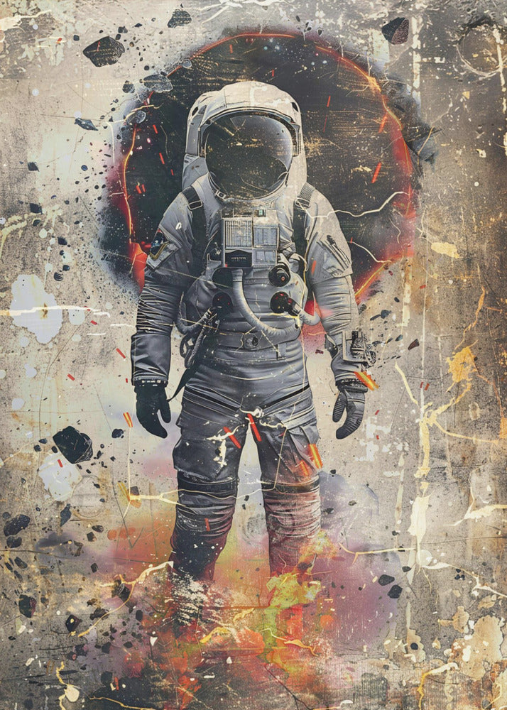 Plakat - Astronaut Vintage Art Illustration Wallart 08