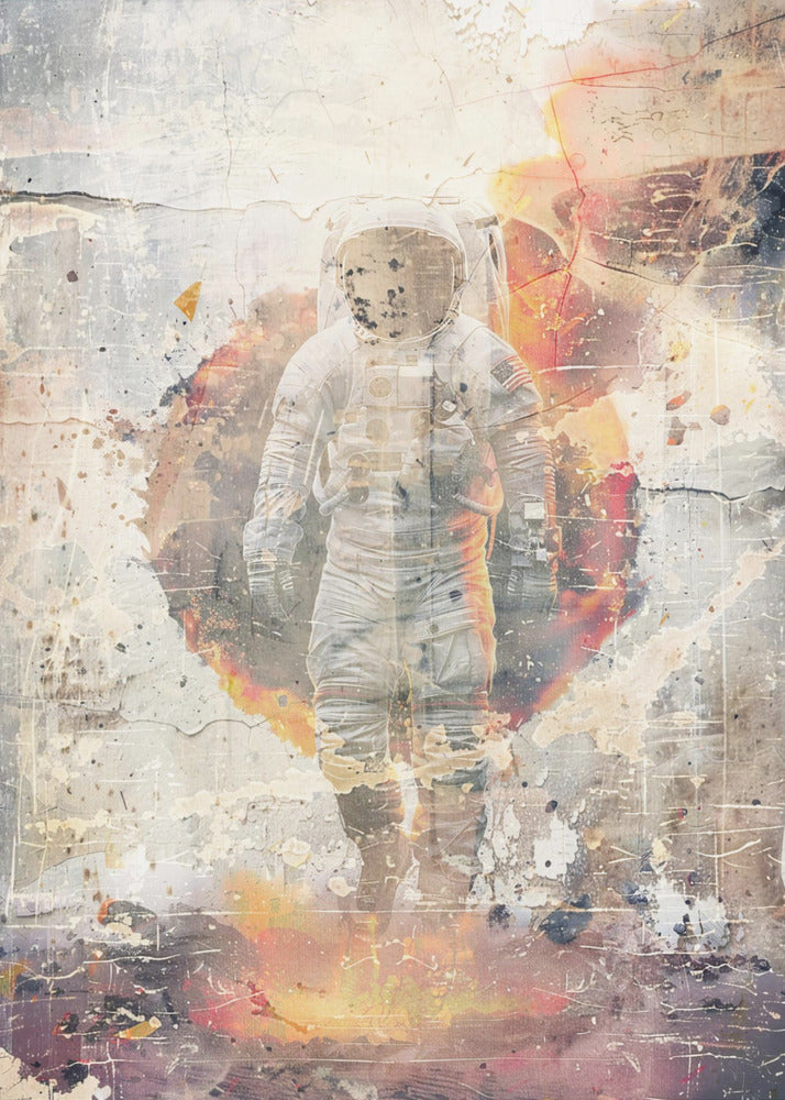 Plakat - Astronaut Vintage Art Illustration Wallart 09