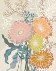 Plakat - Springtime Daisies Earthy Tones