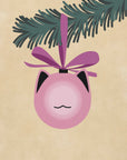 Plakat - Meowry bauble pink/tan