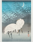 Plakat - Egrets and Reeds In Moonlight (1926)