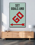 Plakat - Set goals and go citat - admen.dk