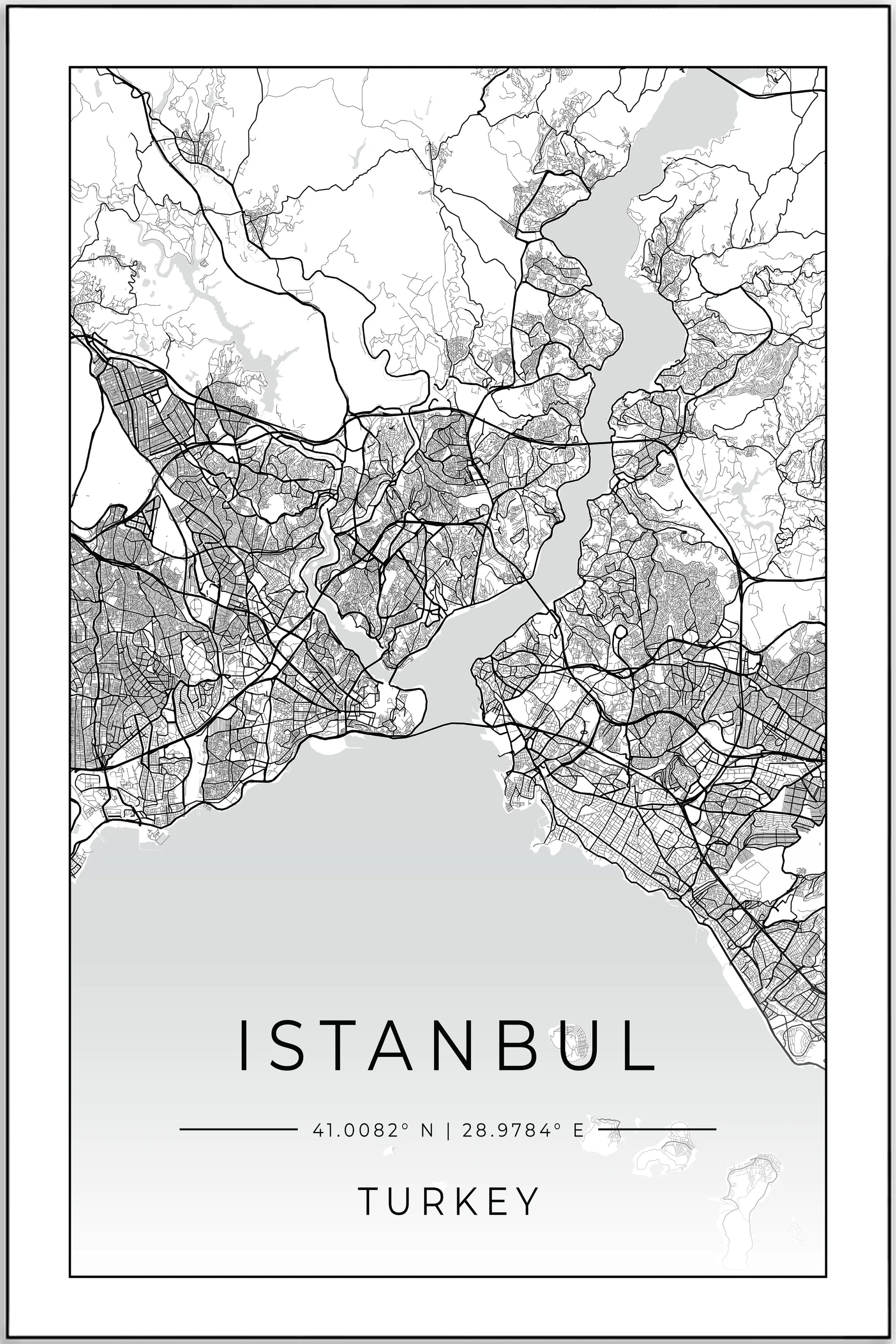 Plakat - Istanbul kort - admen.dk