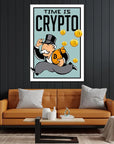 Plakat - Time is Crypto citat - admen.dk