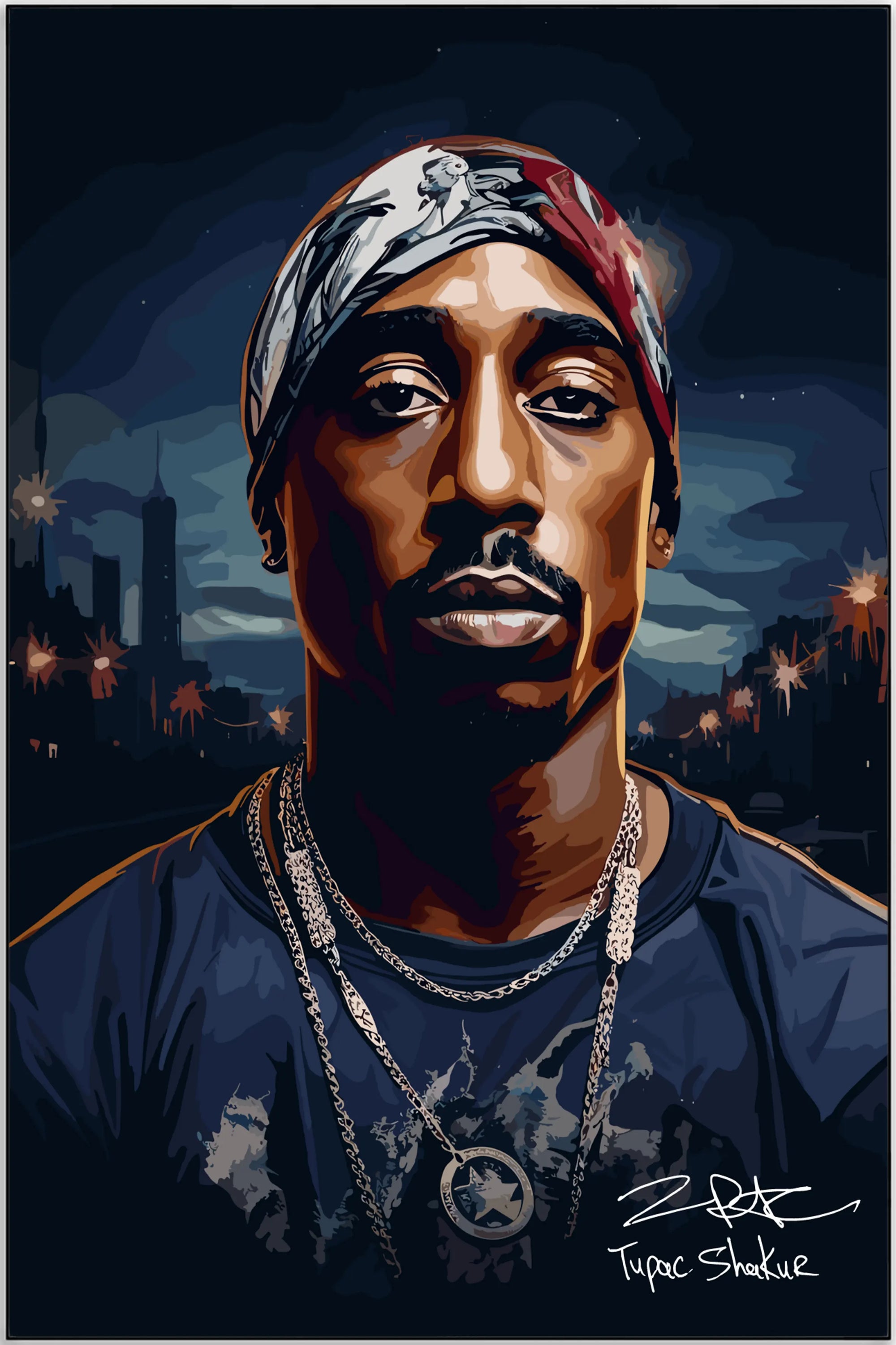 Plakat - Tupac street kunst - admen.dk