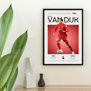 Plakat - Virgil Van Dijk grafisk look - Admen.dk