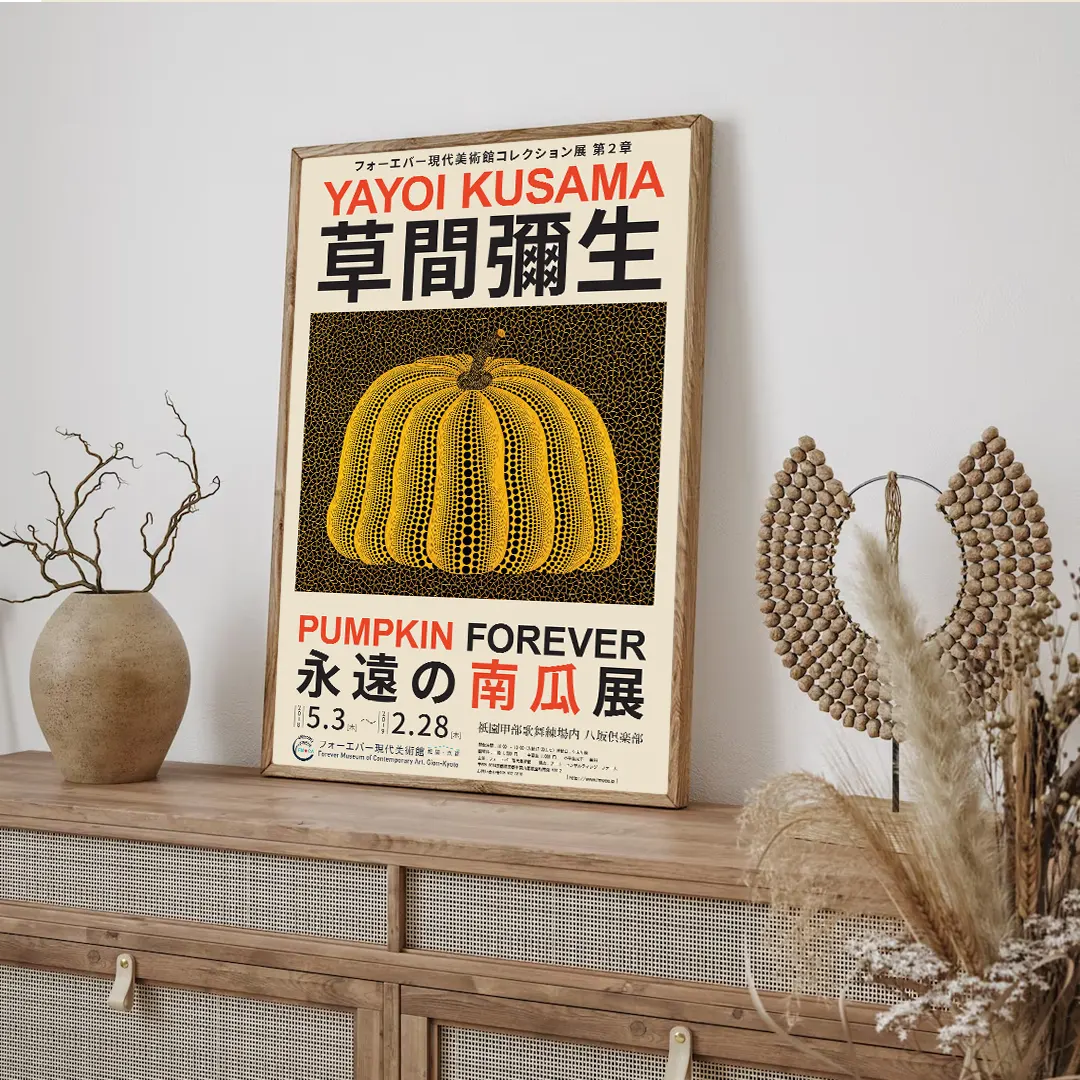 Plakat - Yayoi Kusama - Pumpkin forever kunst - admen.dk